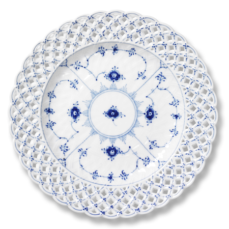 Блюдо с кружевным краем Blue Fluted Full Lace