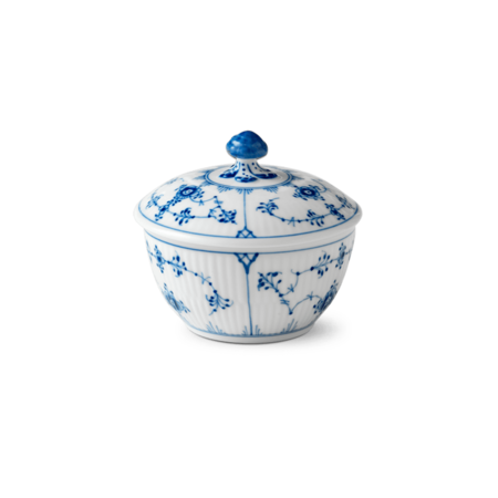 Сахарница с крышкой  Blue Fluted Plain