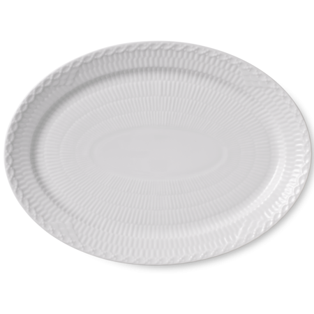 Блюдо овальное White Fluted Half Lace