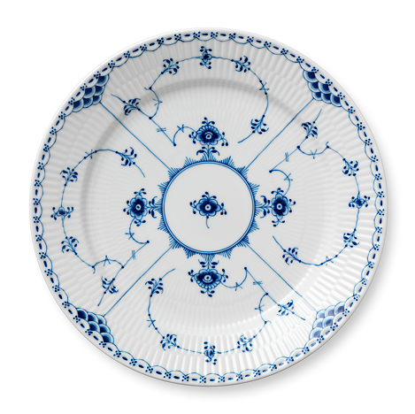 Blue Fluted Half Lace