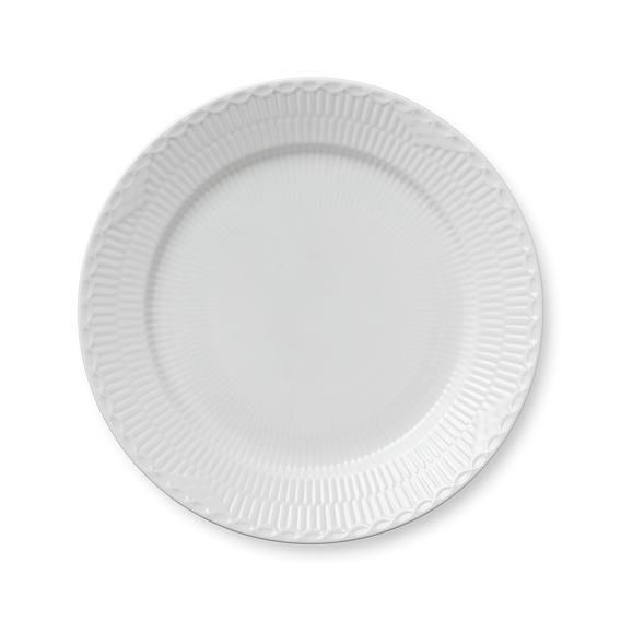 White Fluted Half Lace